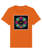 mandala neon light flower Tricou mânecă scurtă Unisex Rocker