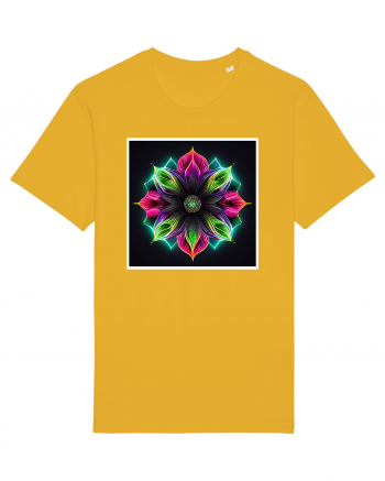 mandala neon light flower Spectra Yellow