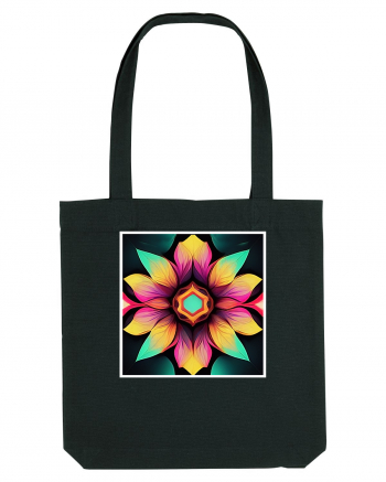 mandala beautiful flower Black