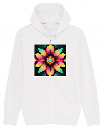 mandala beautiful flower White