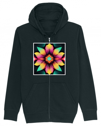 mandala beautiful flower Black