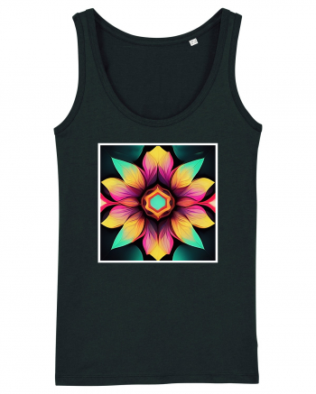 mandala beautiful flower Black