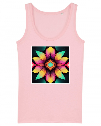 mandala beautiful flower Cotton Pink