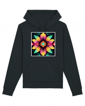 mandala beautiful flower Black