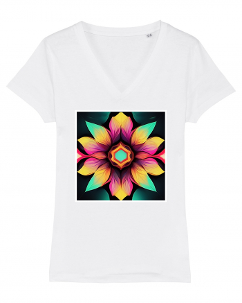 mandala beautiful flower White