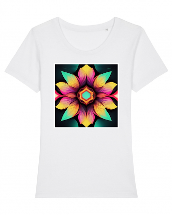 mandala beautiful flower White