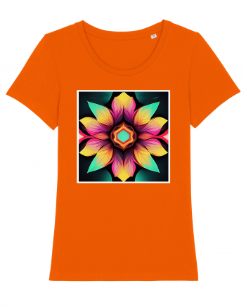 mandala beautiful flower Bright Orange