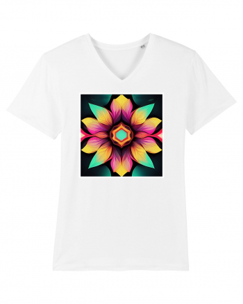 mandala beautiful flower White