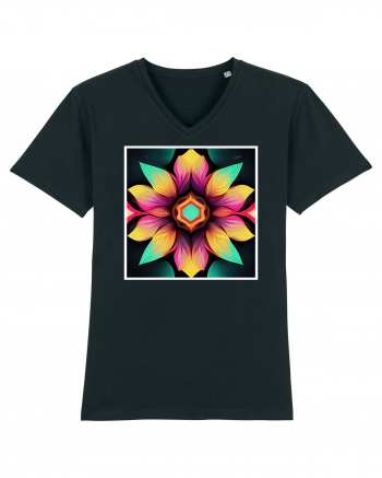 mandala beautiful flower Black