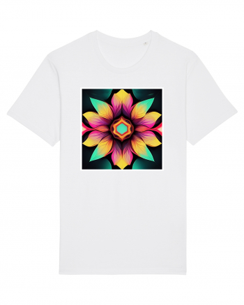 mandala beautiful flower White