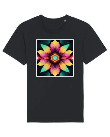 mandala beautiful flower Black