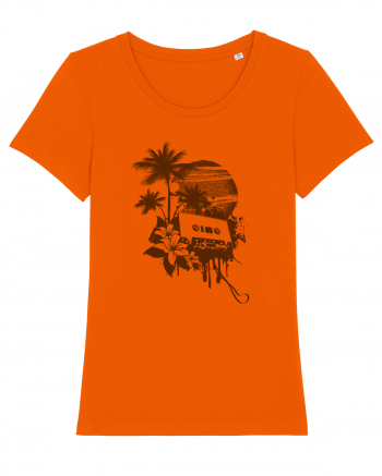 Retro Sunset Tropical Summer Bright Orange