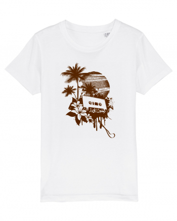 Retro Sunset Tropical Summer White