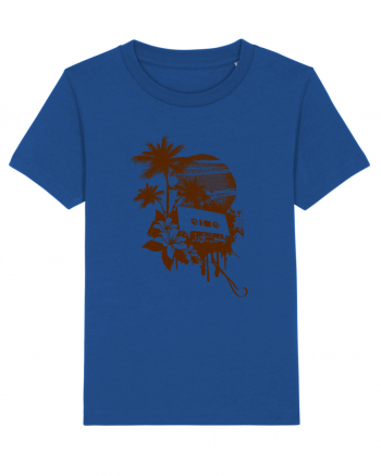 Retro Sunset Tropical Summer Majorelle Blue