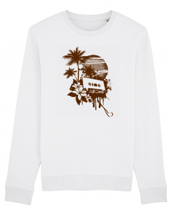 Retro Sunset Tropical Summer White