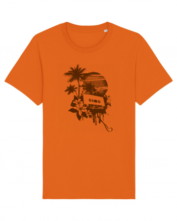 Retro Sunset Tropical Summer Bright Orange