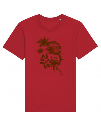 Retro Sunset Tropical Summer Red