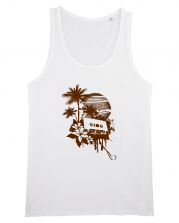 Retro Sunset Tropical Summer White