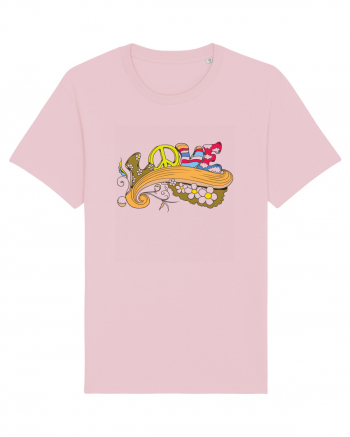 Retro Hippie Love Cotton Pink