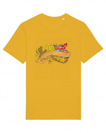 Retro Hippie Love Spectra Yellow