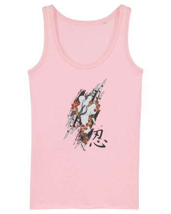 Ninja Flower Art Cotton Pink
