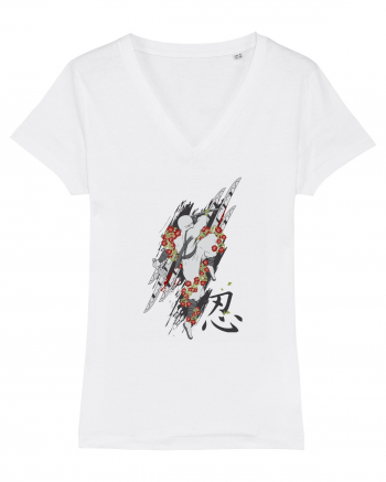Ninja Flower Art White