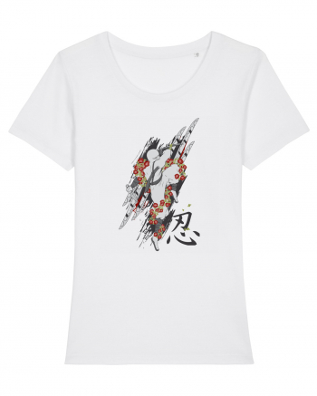 Ninja Flower Art White