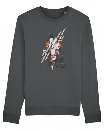 Ninja Flower Art Anthracite