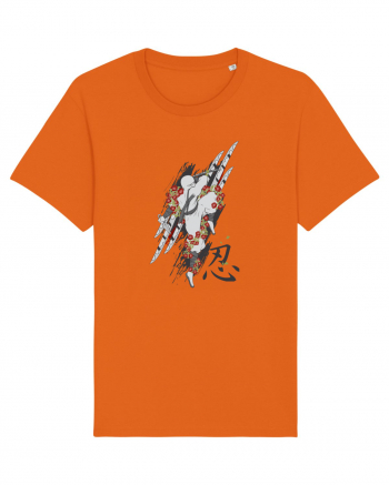 Ninja Flower Art Bright Orange