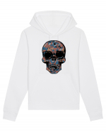 Vintage Flower Skull Hanorac Unisex Drummer