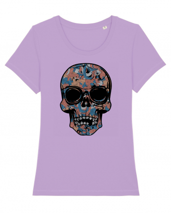 Vintage Flower Skull Lavender Dawn