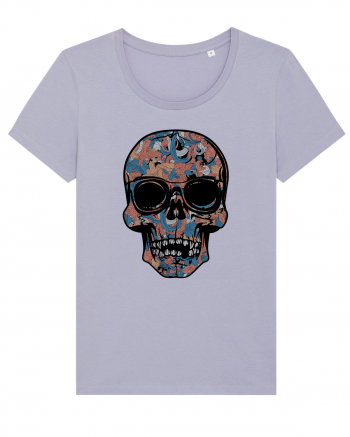 Vintage Flower Skull Lavender