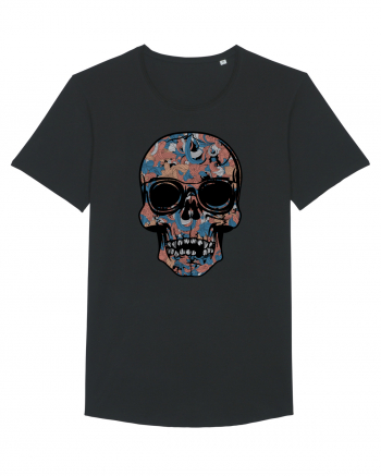 Vintage Flower Skull Black