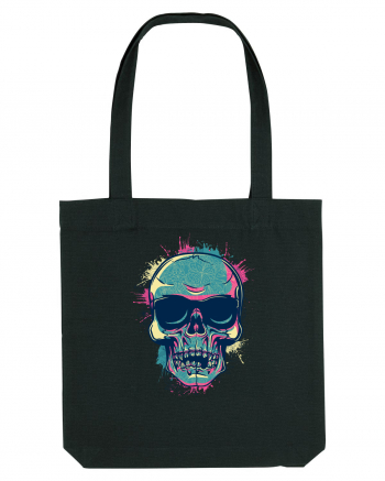 Graffiti Flower Skull Black