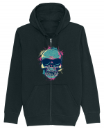 Graffiti Flower Skull Hanorac cu fermoar Unisex Connector