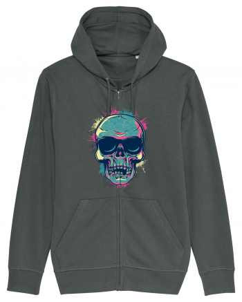 Graffiti Flower Skull Anthracite