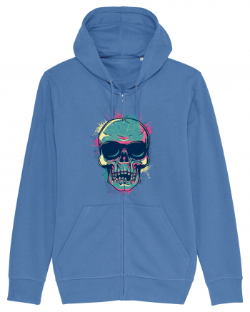 Graffiti Flower Skull Bright Blue