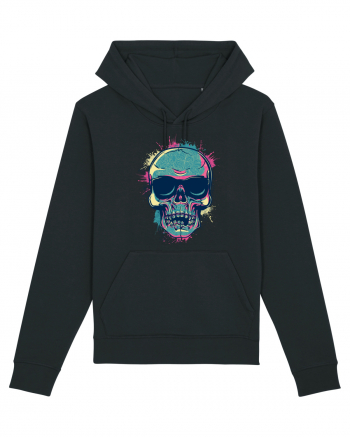 Graffiti Flower Skull Black