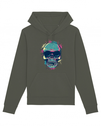 Graffiti Flower Skull Khaki