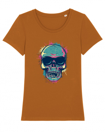 Graffiti Flower Skull Roasted Orange