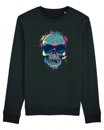 Graffiti Flower Skull Black