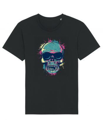 Graffiti Flower Skull Black