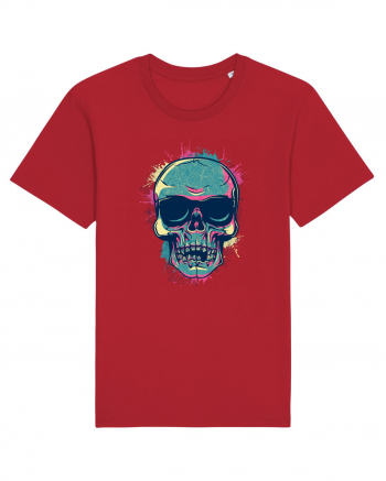 Graffiti Flower Skull Red