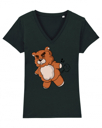 Mad teddy bear Black