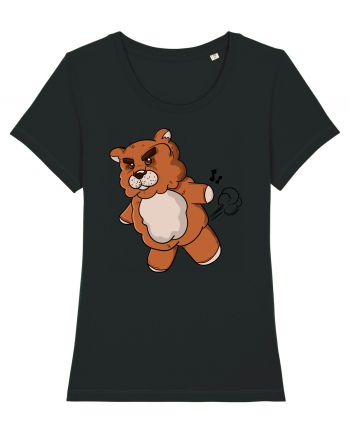 Mad teddy bear Black