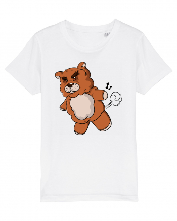 Mad teddy bear White