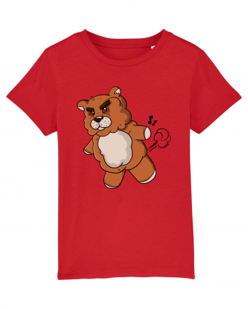 Mad teddy bear Red