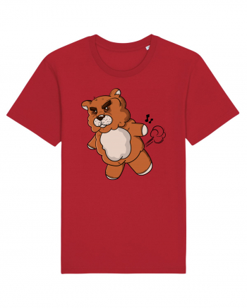 Mad teddy bear Red