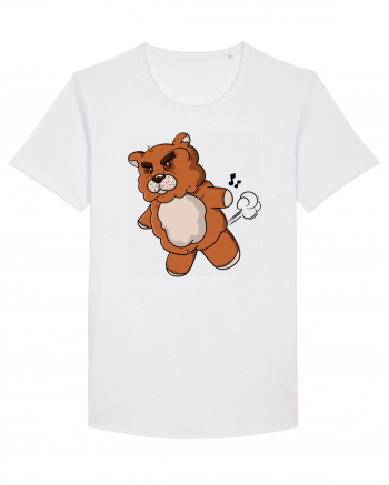 Mad teddy bear White