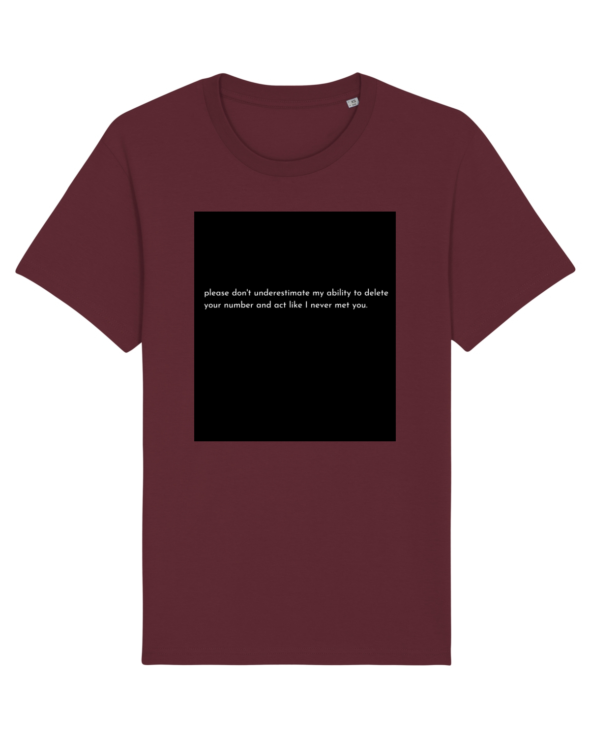 Tricou mânecă scurtă Unisex Rocker Burgundy